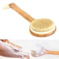 thumbnail image 4 of Daisyyozoid Long Handle Wooden Bath Shower Body Scrubber Exfoliating, 4 of 6