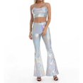 thumbnail image 2 of LUOGENLI Pantalon Décontracté pour Femme Pantalon Décontracté pour Femme Couleur Évasée Coupe Ajustée Festival Performance Pantalon Habillé Pantalon Évasé Femme Pantalon Décontracté Pantalon Décontracté pour Femme Coupe Décontractée Taille Extensible Vert TTG, 2 of 5