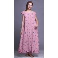 thumbnail image 3 of Bimba Robe de Nuit Imprimée pour Femmes en Rayonne Longue Maxi Robe de Sommeil Robe de Nuit, 3 of 4