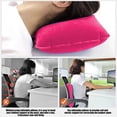 thumbnail image 4 of W-539 Hot Pink Napping Plush Rectangular Inflatable Pillow Large Size Outdoor Camping Cushion Travel Pvc Material Comfort Pillow, 4 of 7