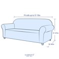 thumbnail image 3 of 2024 Solid Print Polyester Loveseat Slipcover  Chocolate, 3 of 6