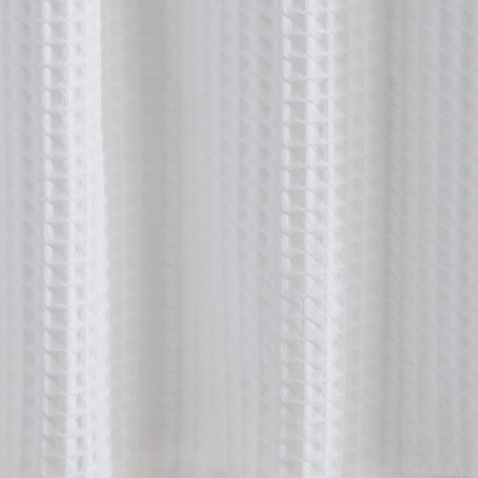 Better Homes & Gardens Chunky Waffle Weave Fabric Shower Curtain 72" x 72"