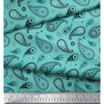 thumbnail image 2 of Soimoi Polyester Crepe Fabric Floral & Paisley Decor Fabric Printed Yard 42 Inch Wide, 2 of 5