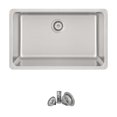 thumbnail image 1 of Stylish Dual Mount 30" Stainless Steel Single Bowl Kitchen Sink with Strainer S-411T, 1 of 12
