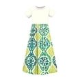 thumbnail image 3 of Robe Décontractée pour Filles, Manches Courtes Col Rond avec Poches, Polyester Léger, Style Jupe Longue, pour le Quotidien et les Fêtes d'Anniversaire, 3 of 5