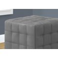 thumbnail image 2 of Monarch Specialties Ottoman, Pouf, Footrest, Foot Stool, 18" Square, Linen Look, Grey, Contemporary, Modern, 2 of 4