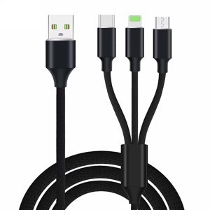 Yeacher 3 in 1 Charging Cable Quick Cable Data Compatible with iOS/Android Devices