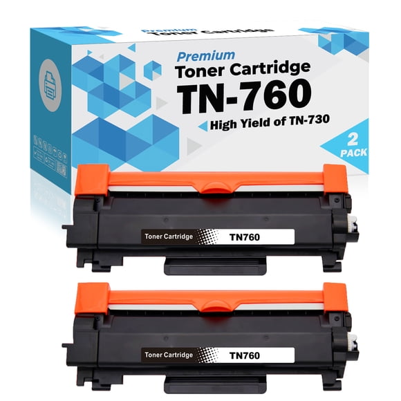 Ultra TonerĀ® Compatible Replacement for Brother TN760 Toner Cartridge TN-760 High Yield Black DCP-L2550DW HL-L2350DW L2370DW L2370DWXL L2390DW L2395DW MFC-L2710DW L2730DW L2750DW L2750DWXL (2PK)