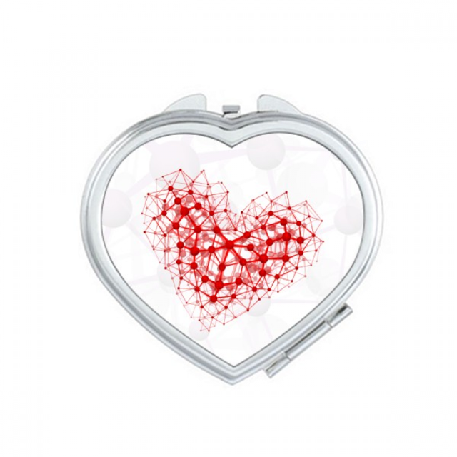 Red Atoc Structure Physical Illustration Mirror Travel Magnification Portable Handheld Pocket Makeup