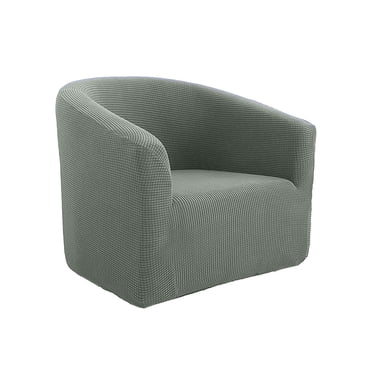 Bwiyojiz 26"Lx23"H Chair Slipcover Stretch Barrel Covers Printed Tub Slipcovers Soft Spandex Armchair Cover Removable Couch Furniture Protector Arm for Li Home & Decorative Accents, Polyester, Gray