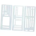thumbnail image 4 of segolike 3 Pieces Journal Stencil Drafting Tool DIY Drawing Templates Planner Stencils for Diary Holiday Cards Notebook Schedule Books Style B, 4 of 7