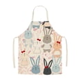 thumbnail image 2 of Vaidha Easter Home Printing Linen Imitation Apron Kitchen Fouling Multi Functional Apron, 2 of 3