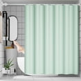 thumbnail image 2 of Sentmoon Shower Curtain Fabric Bathroom Shower Curtain Proof Printed Shower Curtain Bathroom Curtain Toilet Partition Curtain No Need To Punch Holes To Provide Hook Green, 2 of 10