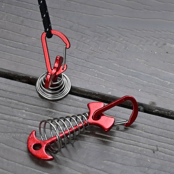 EGNMCR Clous d'Arête de Poisson pour Extérieur à Ressort avec Boucle en Métal