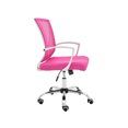 thumbnail image 2 of Modern Home Zuna Ergonomic Mesh Mid Back Office Chair, White & Pink, 2 of 10