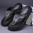 thumbnail image 4 of Xfvqtps Mens Flip Flops Sandals Thick Soft Sole Non Slip Spring Summer Outdoor Beach Walking Comfortable Thong Sandals, 4 of 6