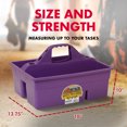 thumbnail image 2 of Little Giant DuraTote Box Organizer w/ 2 Compartment & Grip Handle, Purple, 2 of 12