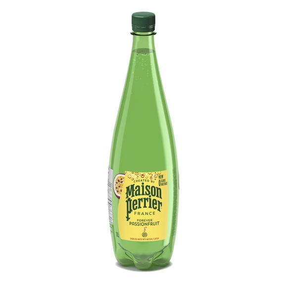 Maison Perrier Forever Passion Fruit, Sparkling Water Beverage, No Calories, No Sweeteners, No Sodium, Sourced & Bottled in France1L