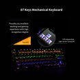 thumbnail image 4 of Backlit Mechanical Gaming Keyboard Blue Switch 87 Keys Ergonomic Keyboard Suspended Keys with Hand Wrist(Black), 4 of 8