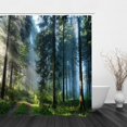 thumbnail image 2 of Rideaux de Douche en Tissu Polyester, Rideau de Douche Imprimé Numériquement pour Ferme et Forêt, 2 of 7