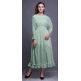 thumbnail image 2 of Bimba Floral Ladies Printed Boho Gypsy Summer Smocked Maxi Long BeachDress-Large, 2 of 5