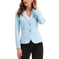 thumbnail image 1 of INSPIRE CHIC Blazer de Travail pour Femme Col à Revers Veste à Manches Longues Blazer de Complet Bleu TG, 1 of 6