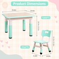 thumbnail image 4 of OUYAWEI Table and Chairs Set for Ages 2-10, Height Adjustable Desk with 4 Seats,Arts & Crafts Table,Graffiti Desktop, Non-Slip Legs, Max 300lbs, Children Multi-Activity Table for Classrooms,Daycares, 4 of 7