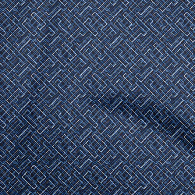 oneOone Cotton Poplin Blue Fabric Abstract Craft Projects Decor Fabric Printed By The Yard 56 Inch Wide