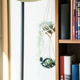 thumbnail image 4 of Plant Hanger Faux Leather: Long Rope Indoor Hanging Planter Hanging Plant Holder, 4 of 10