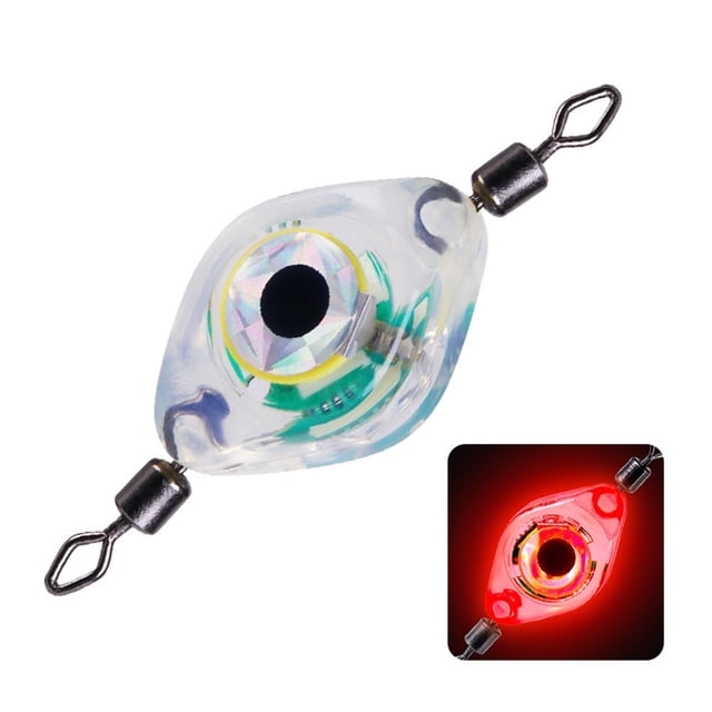 1Pcs Lumière d'Appât de Pêche LED Lampe d'Appât Flash sous-Marine pour Attirer les Poissons Rouge