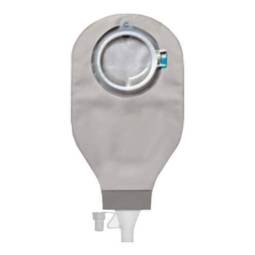 SenSura Mio Click 2-Piece Drainable Pouch Opaque with Tap Outlet and Inspection Window, Red (Box of 10)