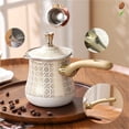 thumbnail image 3 of 720ml Turkish Coffee Pot Stovetop Coffee Maker with Long Wooden Handle Stainless Steel, 3 of 6