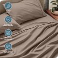 thumbnail image 4 of Bare Home Premium 1800 Collection Ensemble de Draps 4 Pcs, Double-TG, Taupe, 4 of 10