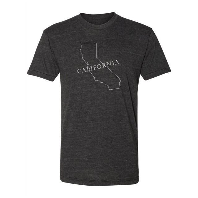 Gravity Trading Mens California State USA-Made Triblend Tee - Black - Large