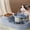 Blue, variant on Cat Bowl Two In One Drinking Water Feeder, Xinsrenus Pet Automatic Circulating Water Dispenser, Neck Protector Tilted Bowl Non-Slip Weighted Base, Large Bowl Mouth Easy Clean Plastic Cat Water