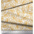thumbnail image 2 of Soimoi Velvet Fabric Leaves & Paisley Block Print Sewing Fabric Yard 58 Inch Wide, 2 of 3