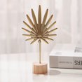thumbnail image 1 of Desktop Decor Leaf Decor Metal Golden Leaf Ornaments And Base Modern Simple Gold Leaf Table Sculpture For Living Room Bedroom Bookshelf Desktop Decoratio, 1 of 4