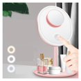 thumbnail image 1 of Miroir de Maquillage à DEL pour Coiffeuse avec Lumières, Miroir Rotatif avec Rangement, Gradateur de Bureau Réglable, Miroir Cosmétique USB pour Coiffeuse, Utilisation Grand, 1 of 7