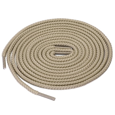 INSPIRE CHIC Unisex Thick Solid Color Round Shoelaces for Leather Boots Khaki 140 cm/55"