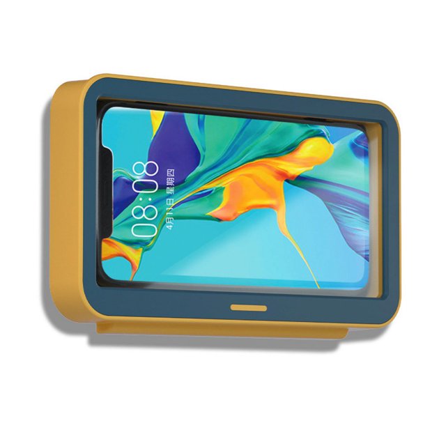 Shower Phone Case Bathroom Case Adhesive Touchable Phone Cradle Rotatable Non Drilling Waterproof Wall Mounted
