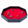 thumbnail image 1 of Fake Leather Dice Tray Octagonal Solid Simple Dice Holder Tray Table Dice Tray, 1 of 10