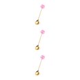 thumbnail image 3 of Transemion 1/2/3/5 Cartoon Adorable Restaurant Hotel Tableware Portable Washable Stainless Steel Stirring Mixing Dinnerware Cake Flatware Candy Spoon Pink 3PCS, 3 of 6
