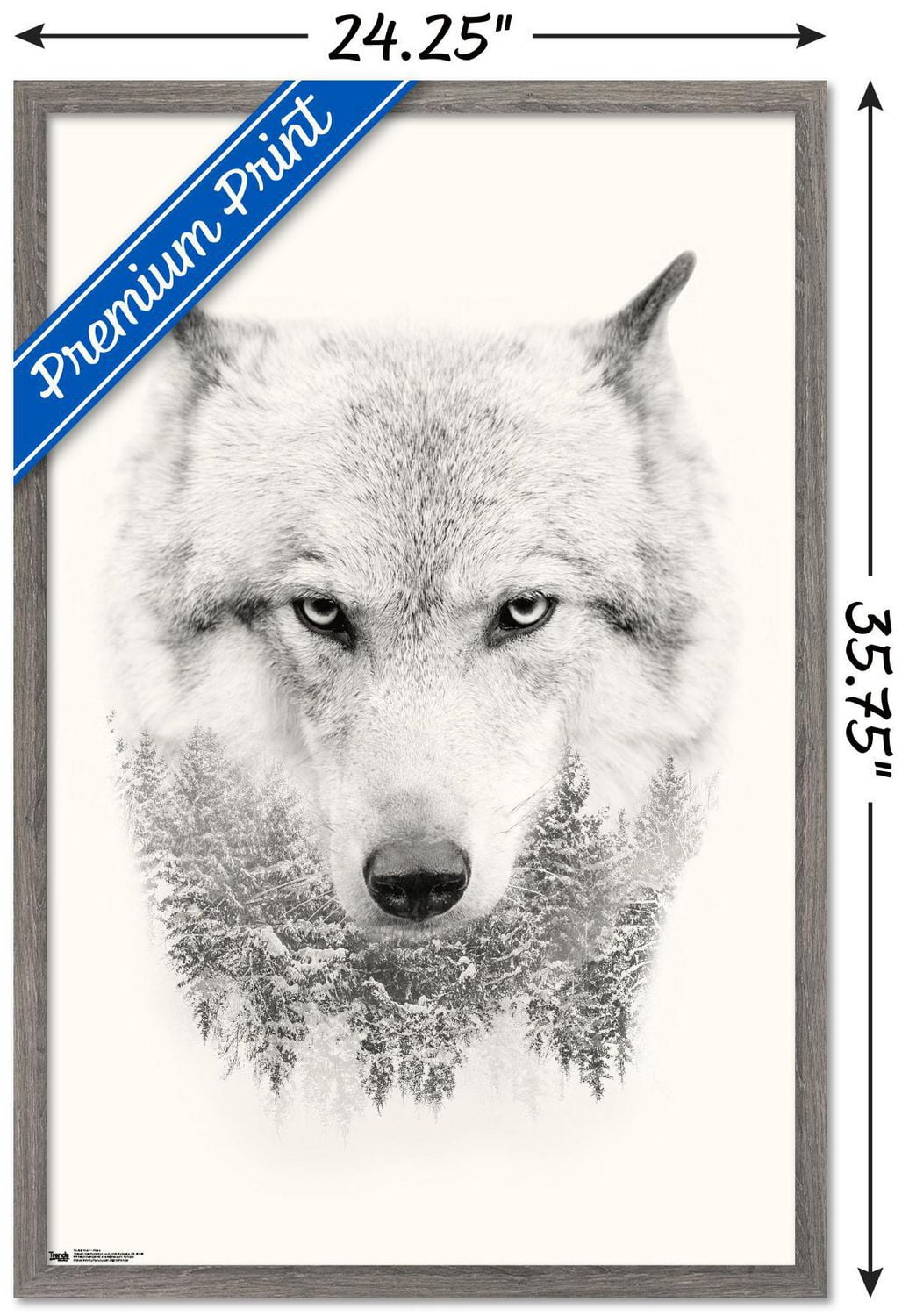 Wolf - Trees Wall Poster, 22.375" x 34"