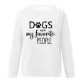 thumbnail image 4 of IROINID Épargne Womens Long Sleeve Tops Imprimé T-shirt Blouse Col Rond Lounge Tops Sweatshirt, Blanc, 4 of 4
