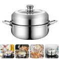 thumbnail image 2 of 1 Pce Casserole Vapeur en Acier Inoxydable Multifonctionnelle pour la Maison (Argent), 2 of 8