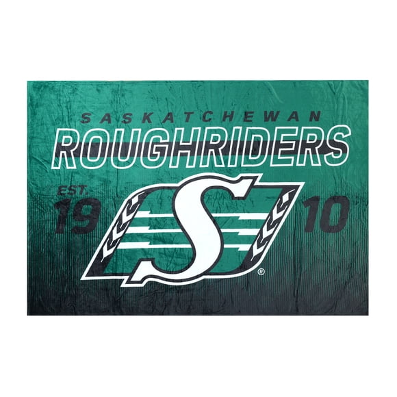 Couverture familiale des Roughriders de la Saskatchewan de la LCF, 62 po x 90 po