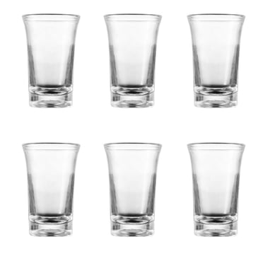 Ensemble de 6 Verres à Shooter Longs, Verres à Shooter Transparents en Acrylique, Verres à Shooter Tequila, Tequila Claire à Base Lourde Petite et Haute en Vrac pour Vodka Whisky Liqueur Cristar, Excellent Cadeau pour Hommes, Mari