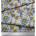 thumbnail image 2 of Soimoi Brown Rayon Crepe Fabric Leopard & Wild Animal Skin Printed Craft Fabric by The Yard 46 Inch Wide, 2 of 3