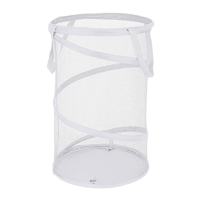 Grand Panier à Linge en Maille avec Couvercle, Rangement Portable pour l'Organisation de la Maison