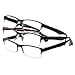 thumbnail image 3 of Foster Grant Men's Pete Rectangular Reading Glasses, Black and Brown, 3 Pack, 2.5x, 3 of 4